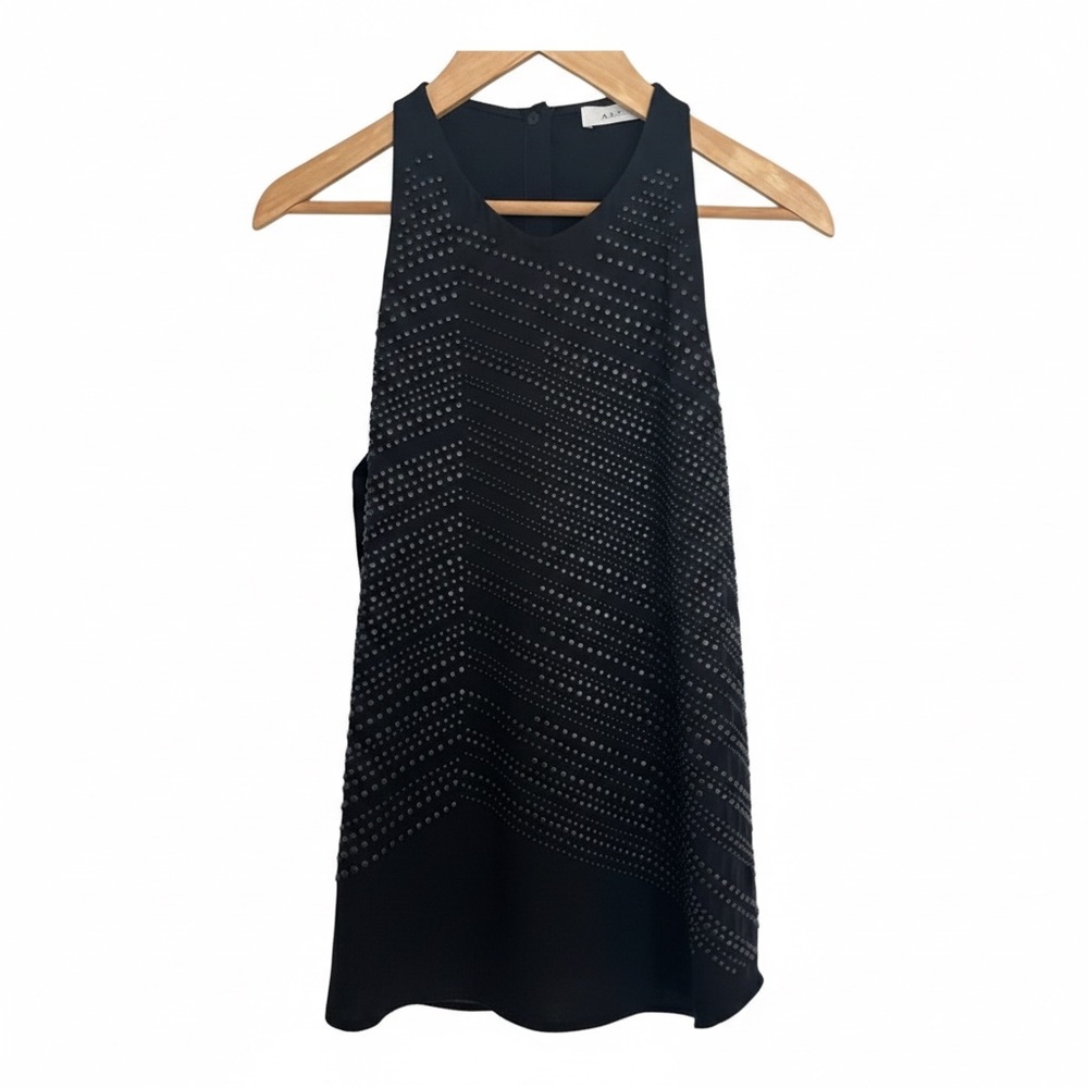 A.L.C Silk Black Studded Tank. NWT. Women’s Size 6